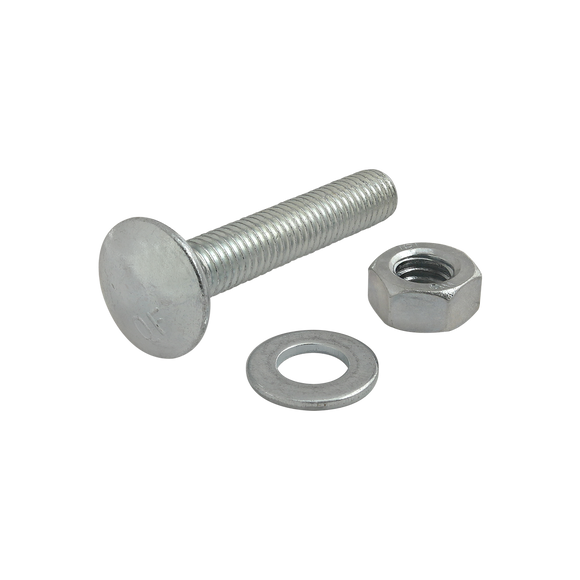 75-3504 -  Bolt Assembly: M8 x 45.00mm Bright Slide-In Flanged Economy T-Slot Stud with Washer and Hex Nut - Bright Zinc
