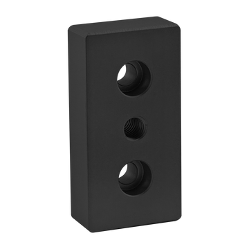 2130-BLACK -  15 Series 3 Hole - Center Tap Base Plate: 1.50â x 3.00â with 3/8-16 Tap