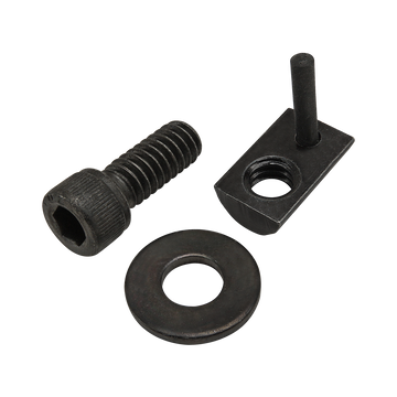 75-3823 -  Bolt Assembly: 1/4-20 x .625" Black SHCS with Washer and Roll-In T-Nut with Flex Handle - Black Zinc