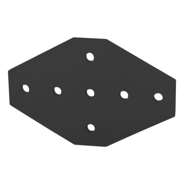25-4135-BLACK -  25 Series 7 Hole - Cross Flat Plate