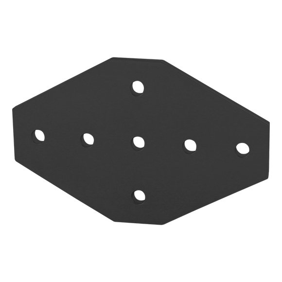 25-4135-BLACK -  25 Series 7 Hole - Cross Flat Plate