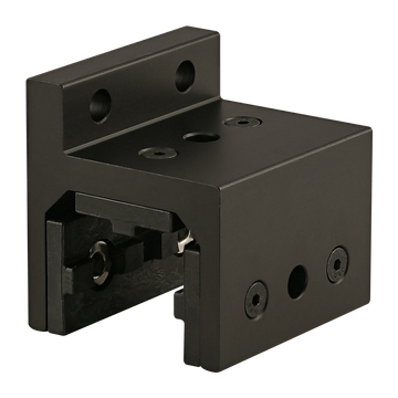 40-6530-BLACK -  40 Series 3 Slot Mount - Single Flange Short High-Cycle Linear Bearing with Brake Holes