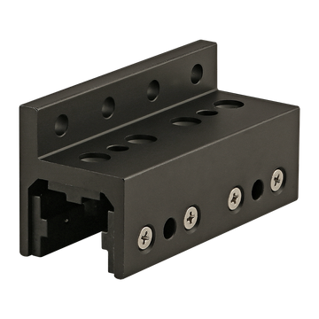 25-6416-BLACK -  25 Series 3 Slot Mount - Single Flange Long Standard Linear Bearing with Brake Holes