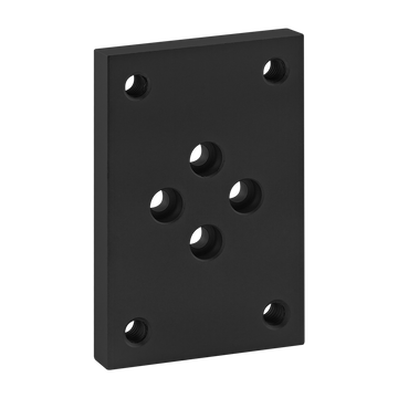 2419-BLACK -  10 Series Flange Mount Caster Base Plate