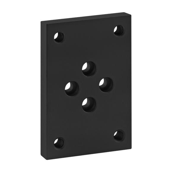 2419-BLACK -  10 Series Flange Mount Caster Base Plate