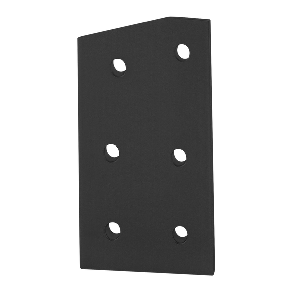 4315-BLACK -  15 Series 6 Hole - 15 Degree Angled Flat Plate