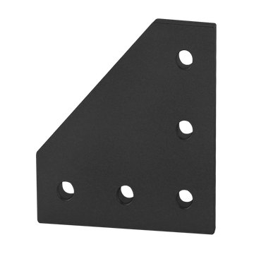 4151-BLACK -  10 Series 5 Hole - 90 Degree Angled Flat Plate