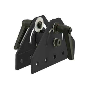 4053-BLACK -  10 Series 180 Degree Double Pivot Bracket Assembly with "L" Handles