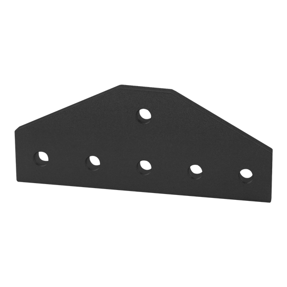 4123-BLACK -  10 Series 6 Hole - Tee Flat Plate