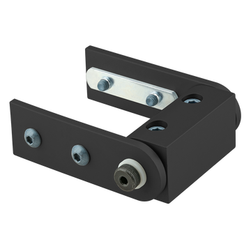 40-4430-BLACK -  40 Series Right Angle Universal Dynamic Pivot Assembly with Dual Straight Arms