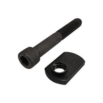 3429 -  Bolt Assembly: 5/16-18 x 2.500" Black SHCS and Slide-In Economy T-Nut - Offset Thread - Black Zinc