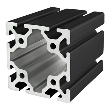 40-8080-BLACK-6.05M -  80mmx80mm T-SLOTTED EXTRUSION 6.05M BAR BLACK ANODIZE