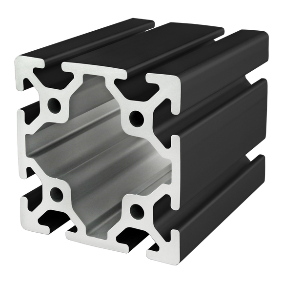 40-8080-BLACK-3M -  80mm X 80mm T-SLOTTED EXTRUSION 3M BAR BLACK ANODIZE