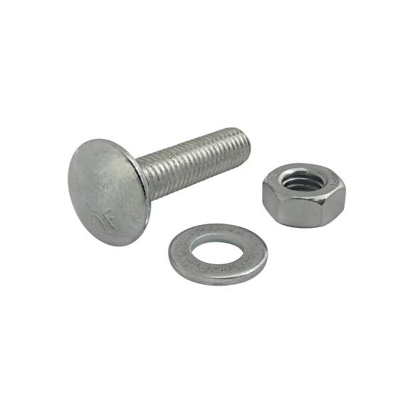 75-3503 -  Bolt Assembly: M8 x 35.00mm Bright Slide-In Flanged Economy T-Slot Stud with Washer and Hex Nut - Bright Zinc
