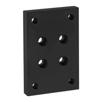 2418-BLACK -  10 Series Flange Mount Caster Base Plate