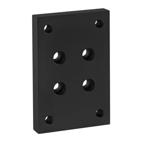 2418-BLACK -  10 Series Flange Mount Caster Base Plate