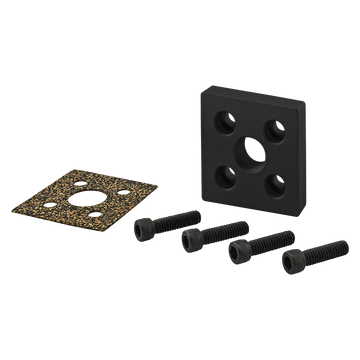2159-BLACK -  10 Series 5-Hole Square Pressure Manifold Feed Plate