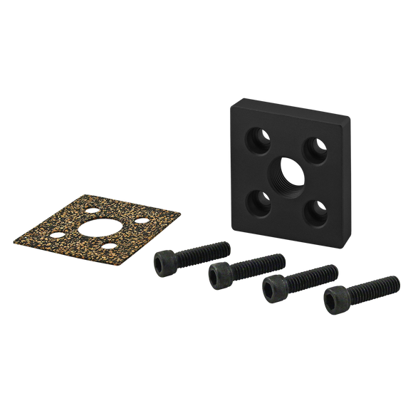 2159-BLACK -  10 Series 5-Hole Square Pressure Manifold Feed Plate