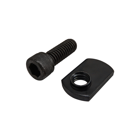 3458 -  Bolt Assembly: 5/16-18 x .875" Black SHCS and Slide-In Economy T-Nut - Offset Thread - Black Zinc