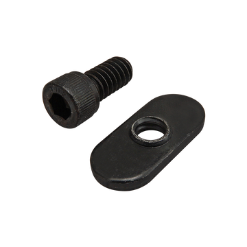 3491 -  Bolt Assembly: 1/4-20 x .500" Black SHCS and Slide-In Economy T-Nut - Centered Thread - Black Zinc