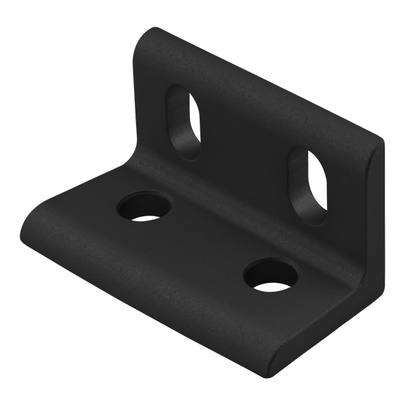 4260-BLACK -  10 Series 4 Hole - Wide Slotted Inside Corner Bracket