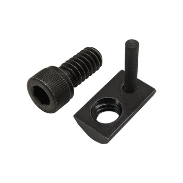 75-3813 -  Bolt Assembly: 1/4-20 x .500" Black SHCS with Roll-In T-Nut with Flex Handle - Black Zinc