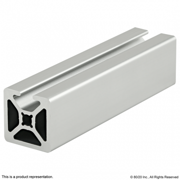 1001-S - 1” X 1” Smooth Surface T-Slotted Profile - Single Open T-Slot