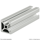 1002-S - 1” X 1” Smooth Surface T-Slotted Profile - Two Adjacent Open T-Slots-1