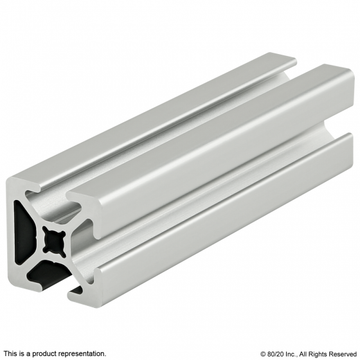 1003-S - 1.00” X 1.00” Smooth Surface T-Slotted Profile - Three Adjacent Open T-Slots