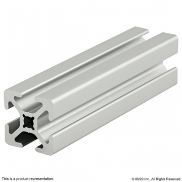 1010-S - 1.00" x 1.00" Smooth Surface T-Slotted Profile - Four Open T-Slots