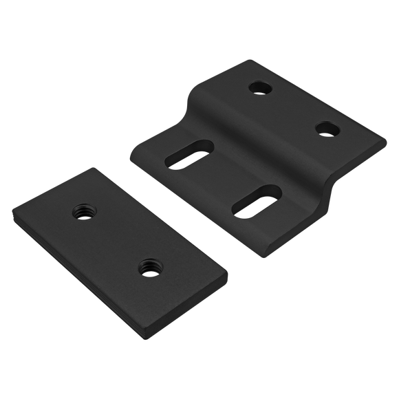 25-2494-BLACK -  25 Series Single Arm Wide Mesh Retainer with Wide Backing Plate
