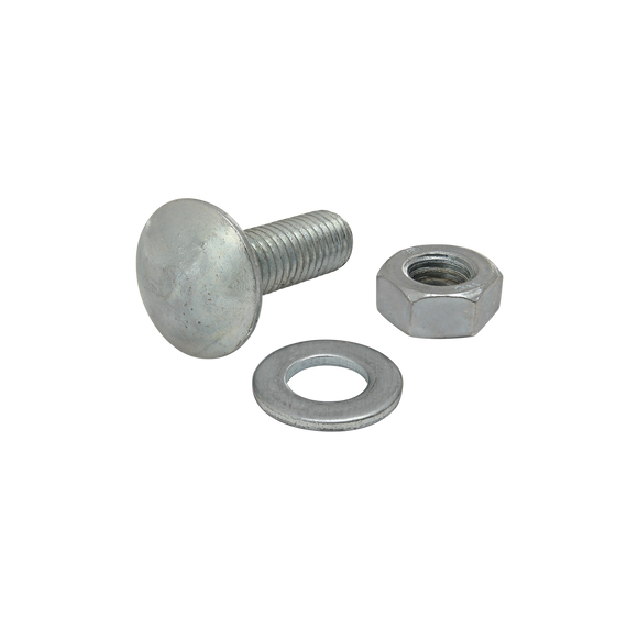 75-3501 -  Bolt Assembly: M8 x 25.00mm Bright Slide-In Flanged Economy T-Slot Stud with Washer and Hex Nut - Bright Zinc