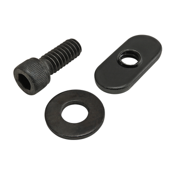 75-3822 -  Bolt Assembly: 1/4-20 x .625" Black SHCS with Washer and Slide-In Economy T-Nut - Centered Thread - Black Zinc