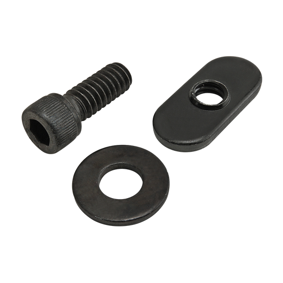 75-3822 -  Bolt Assembly: 1/4-20 x .625" Black SHCS with Washer and Slide-In Economy T-Nut - Centered Thread - Black Zinc