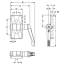 12086 -  15 40 Series 4 Hole - Slotted Locking Zinc Hinge-2