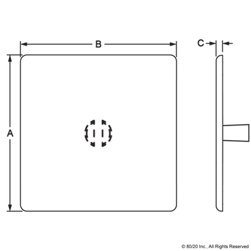 12271 - 30 Series End Cap with Molded Push-In Stem - 0