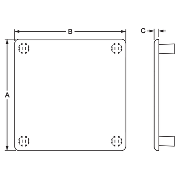12303 - 30 Series End Cap with Molded Push-In Stem - 0