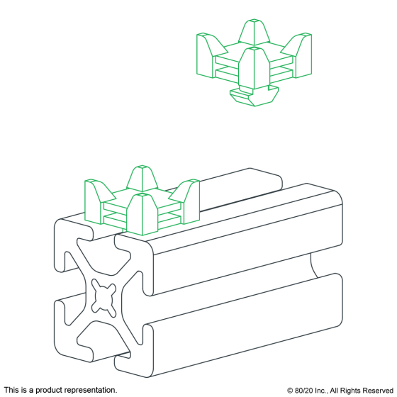 12314 - 10 Series ﻿Cable Tie Mounting Block