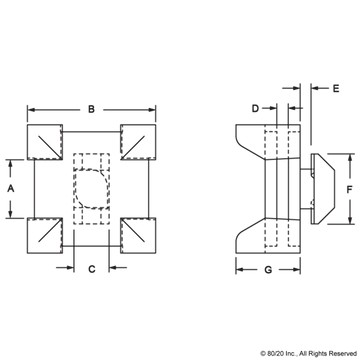 12316 - ﻿15 Series Cable Tie Mounting Block - 0