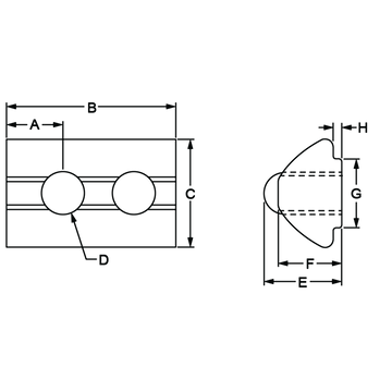 13034 - M8 Self-Aligning Roll-in T-Nut with Ball Spring - 0