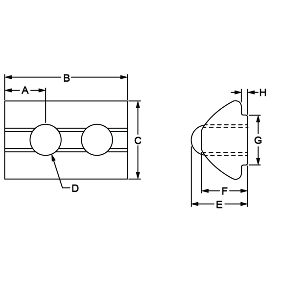 13031 - M6 Self-Aligning Roll-in T-Nut with Ball Spring