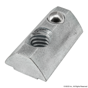 13037 - 1/4-20 Self-Aligning Roll-in T-Nut with Ball Spring