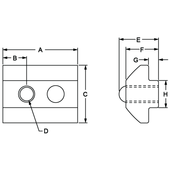 13053 - M8 Self-Aligning Slide-in T-Nut with Ball Spring