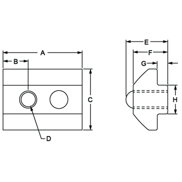 13053 - M8 Self-Aligning Slide-in T-Nut with Ball Spring - 0