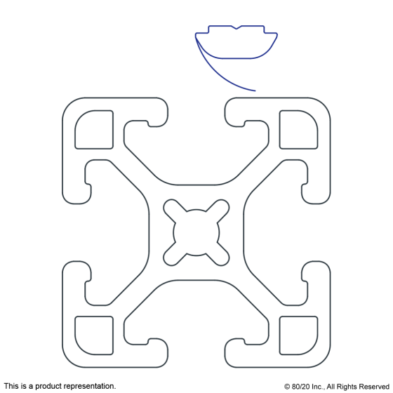 13089 - M4 Short Self-Aligning Roll-in T-Nut with Spring Leaf