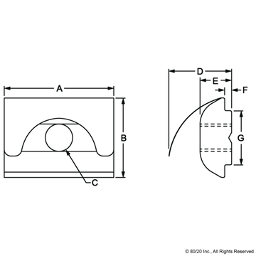 13089 - M4 Short Self-Aligning Roll-in T-Nut with Spring Leaf - 0