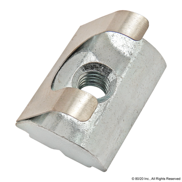 13089 - M4 Short Self-Aligning Roll-in T-Nut with Spring Leaf