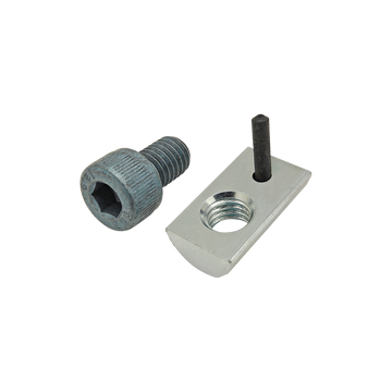75-3459 -  Bolt Assembly: M8 x 12.00mm Blue SHCS with Roll-In T-Nut with Flex Handle - Bright Zinc