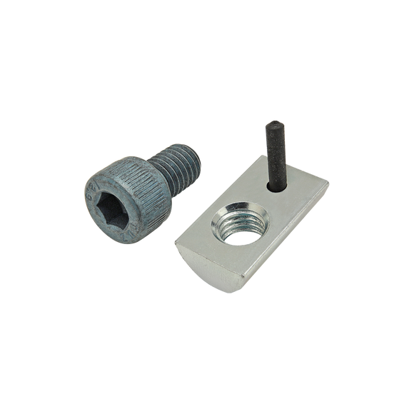 75-3459 -  Bolt Assembly: M8 x 12.00mm Blue SHCS with Roll-In T-Nut with Flex Handle - Bright Zinc