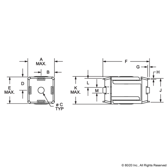 14011 - 10 & 25 Series 2 Hole - Pivot Joint